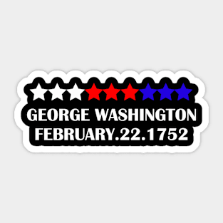 Washington Birthday Design Sticker